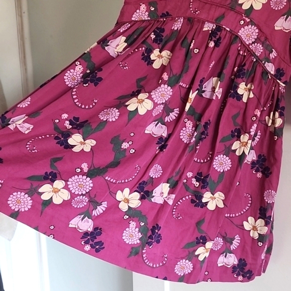Tea Collection floral purple dress size 6 - Picture 5 of 5